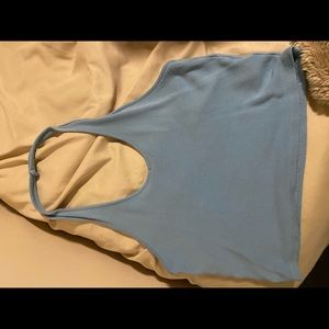 garage blue halter top